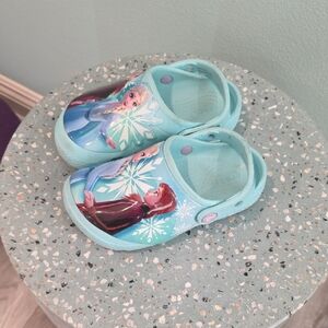 CROCS Frozen Kids Slippers - Light Blue